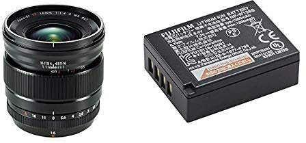 Fujifilm Objectif XF-16 mm/F1.4 R WR Noir & NP-W126s Pack de Batterie pour Hybride série X Noir
