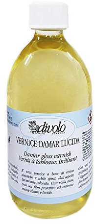 Divolo Vernice Damar Lucida da 1 Litro per Pittura a Olio e restauro