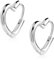 ALEXCRAFT Herz Creolen Ohrringe Silber 925 Damen Klein Huggie Silver Heart Hoop Earrings