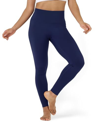 LAPASA Damen Sport Leggings Lange Yogahose hoher Bund Yoga Pants Push Up High Waist L01A Blau M