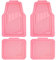 CAR PASS Strapazierfähige Gummi-Fußmatten, Pink, 4-teiliges Automatten-Set, universal, wasserdicht, für SUV, LKW, langlebig, Allwettermatten, Auto, Damen, Mädchen (alle rosa)