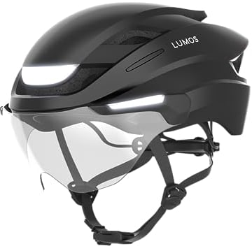 Lumos Ultra E-Bike Smart-Helm | NTA 8776 Zertifiziert | LED-Front- & Rücklichter | Einziehbares Visier | App-Steuerung | Für E-Bike, Scooter, Radfahren | Erwachsene, Männer, Frauen