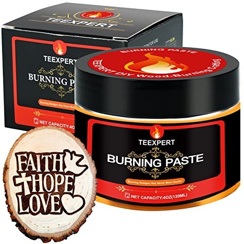 Teexpert Wood Burning Gel - 4OZ/125g Wood Burning Paste DIY Heat Sensitive Pyrography Wood Burning Marker Non-Toxic for Wood Arts - Drawing and Crafts Suitable for Artists and Beginners…