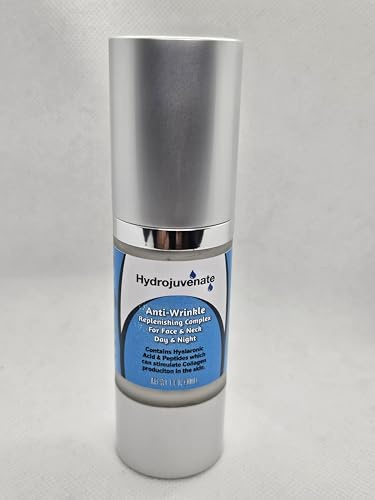 Hydrojuvenate Moisturising Anti-Wrinkle Complex Day and Night | Collagen Peptide Complex, Moisturising with Hyaluronic Acid for Neck and Face