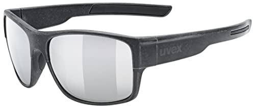 Uvex esntl urban - Sonnenbrille für Damen und Herren - starker Schutz vor Sonnenstrahlung - 100% UVA-, B, C Schutz - black matt/mirror silver - one size