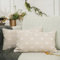 YOUR SMILE 2er-Set, dekorative Kissenbezüge, rhombischer Jacquard-Kissenbezug, weich, quadratisch, für Couch, Sofa, Bett, Schlafzimmer, Wohnzimmer (30,5 x 50,8 cm, Beige)