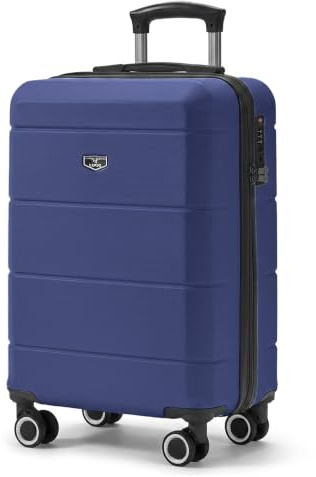 LUGG 20-Inch Jetset Lightweight Cabin Suitcase, ABS Hard Shell, Water-Resistant Carry-On Luggage, TSA-Approved Lock, 4 Spinner Wheels, 3-Step Telescopic Handle, EasyJet Overhead, 55 x 35 x 23 cm