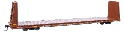 H0 Scale - Freight Car 68' Bulkhead Flatcar Canadian National