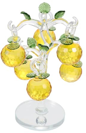 TOPPERFUN 1 Satz Kristall-apfelbaum Geldbaum Kristall Deko Kristallbaum Mini-Tablet Sommerschmuck Für Baum Kristall-Baum-skulptur Briefbeschwerer Aus Glaspflanzen Künstlich Topfpflanze