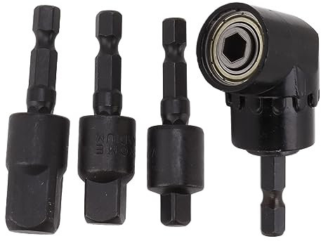 BORDSTRACT Steckschlüssel-Adapter Mit um 360 Grad Drehbarem Sechskantschaft, Bohrer-Adapter, 105-Grad-Winkel-Schraubendreher-Bohrer