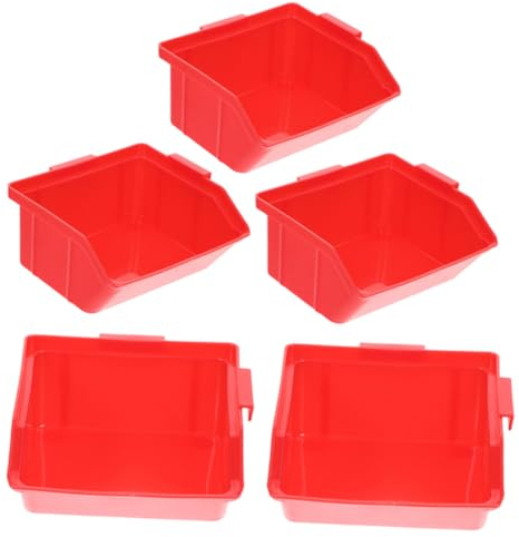 5st Lagerteilebox Schräg Werkzeug-organizer Lager Lagerplätze Aufbewahrung in Der Küche Behälter Für Die Organisation Hängende Stapelbehälter Teile Lagerung Modular Regal Abs Büro