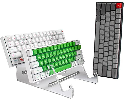 EsEico Computer-Tastatur-Aufbewahrungsregal - Klare mechanische Tastaturhalter mit Verbindungsstangen | PC-Tastaturständer für Bücher, Dokumente, Küchenbedarf