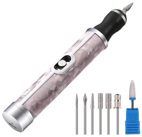 Nail Grinder for Human, Cordless Manicure And Pedicure Set 4 Speeds Electric Nail File Portable Electric Nail Grinder 4 Speeds Professional Nail Removing Acrylic Nail Tools for Edge Polishing Grinding
