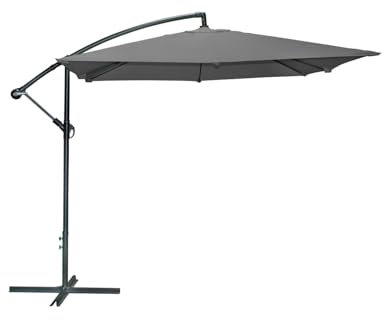Meublorama Parasol déporté carré gris anthracite 250x250cm