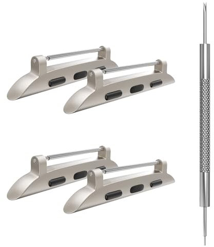 Hapysen Spring Bar Watchband Connector for Apple Watch Band Adapter, Replacement Link Attachment for iWatch Ultra 1&2(49mm)Series 10(46 42mm)9 8 7(45 41mm)6 5 4 SE(44 40mm)3 2 1(42 38mm)Strap, 2pack