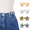 JIEYAO 4 Sets Einstellbare Stern Knöpfe, Sterne Hosenbund Enger Machen Ohne Nähen Stern Knöpfe Hosen Enger Machen Clip Jean Knopfnadeln Verstellbare Jeansknöpfe Damen für Hosen Rock Kleid