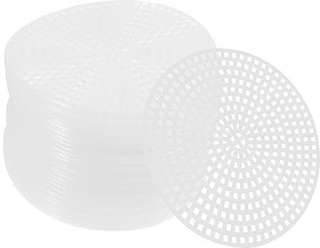 NUOBESTY 30St Kreuzstichmaschen kunststoffgitter Platte handystativ stegplatte Mesh-Platte pezzettino Mesh- Reifen zum Basteln Siebgewebe Häkelset schneidbares Maschengitter Weiß