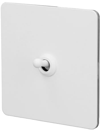 Kippschalter-Panel, Edelstahl-Wandplatte, Elegantes Design für Heimdekoration, 8, 9 X 8, 5 Cm, AC250 V, Wandmontage, Beleuchteter Lichtschalter, Isolierte PC-Basis, Quadratische
