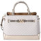 Michael Kors Große Umhängetasche mit Gürtel, Vanilla MK Signature Pale Gold, Vanille, Blassgold, Medium