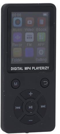 MP3 Player MP4 32GB with Speaker Earphone, Portable HiFi Lossless Sound MP3 Music Player Voice Recorder E Book, HD Screen 1.8 Inch, Support Up to 128GB (Black)