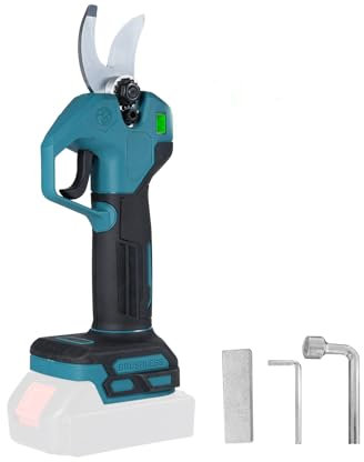 Forbici Potatura a Batteria, 35 mm 800W Forbice Potatura Professionali, LCD, Motore Senza Spazzole (Compatibili con Batteria Makita da 18 V, Batterie non Incluse)