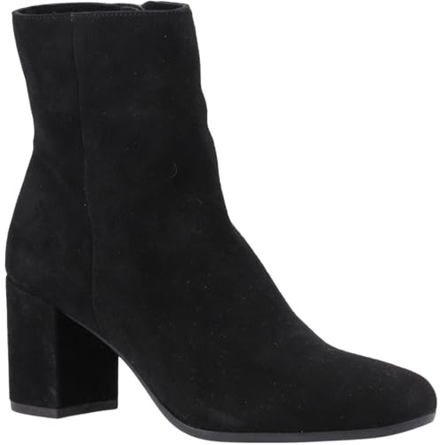 Hush Puppies Octavia Suede Women's Black Heeled Ankle Boots - UK 4