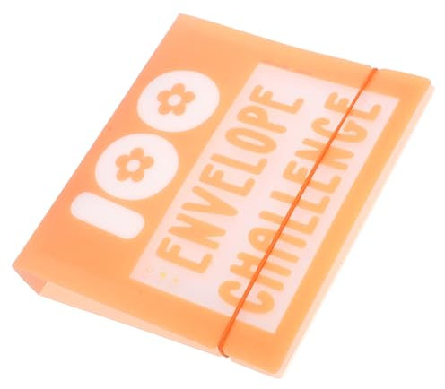 Operitacx 100 Geld Sparendes Haushaltsbuch Bargeldsparender Ordner Sparbuch Umschlag-challenge-ordner Budgetmappenumschläge Umschlagmappe Geld Sparender Ordner Budgetordner Pvc Orange