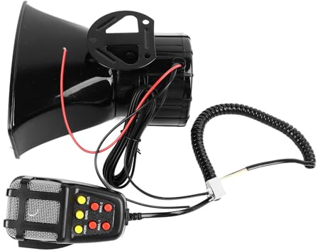 12-V-Auto-Sirenenhorn-Megaphon-Lautsprecher, Hohe Lautstärke und Tonübertragungsfunktionen mit Großer Reichweite, aus Strapazierfähigem Material, für Notsituationen, mit