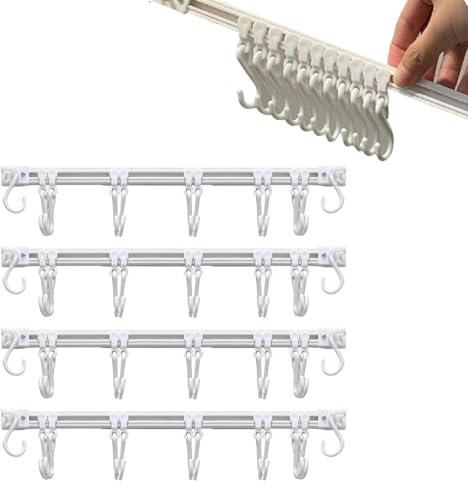 Nützlicher Küchen-Kleiderbügel, Küchenleiste mit Haken, unter Halterung für Küchenutensilien, kein Bohrgestell mit Haken, Zubehör für Aufbewahrung zu Hause für Schlafzimmer