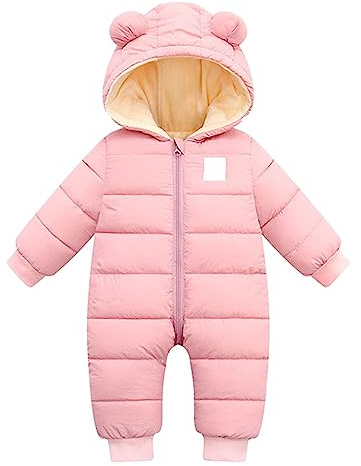 YCBMINGCAN Neonato Inverno Caldo Con Cappuccio Spessa Piumino Tuta Pagliaccetto Giacca Cappotto Per E Ragazze Piumino Inverno