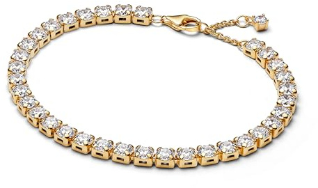 PANDORA Damen-Tennisarmband Goldfarben Zirkonia 563539C01