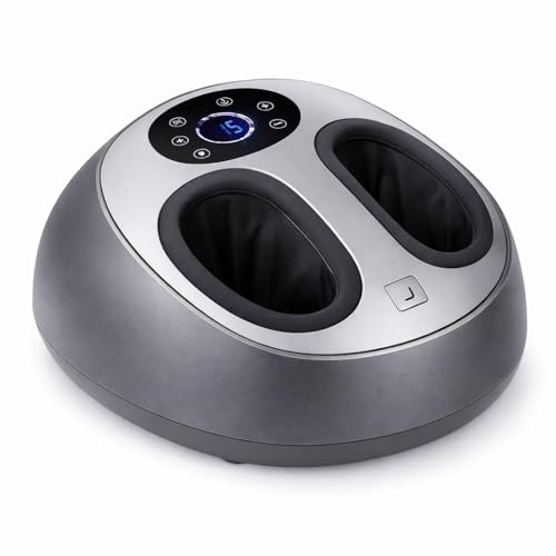 Veora Dispositivo Massaggio Piede – Shiatsu & Compressione Aria con Riscaldamento Infrarossi – 5 Programmi, 9 Intensità e Telecomando – Rilassamento & Miglioramento della circolazione sanguigna