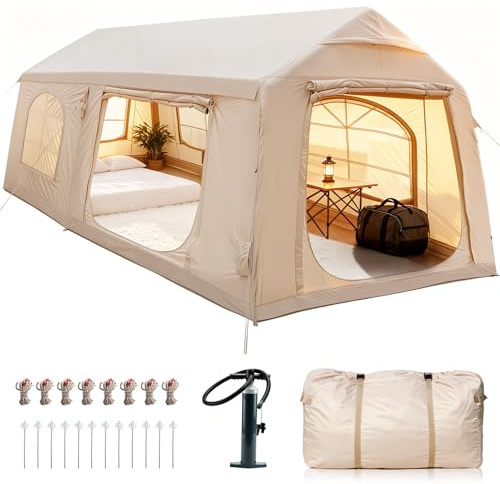 Ytaoeo Inflatable Tent Outdoor camping tent Inflatable camping tent made of waterproof Oxford fabric Air glamping tents for 4 seasons campings