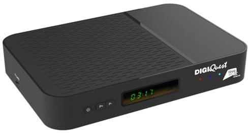 DIGIQUEST AX3_tivùsat UNIVERSALE | Decoder COMBO 4K tivùsat con Triplo Tuner DVB-T2 HEVC Main 10 (10 bit), DVB-S2, Powered by Android TV™ | Controllo vocale | Google Cast™ | Smartcard tivùsat Inclusa