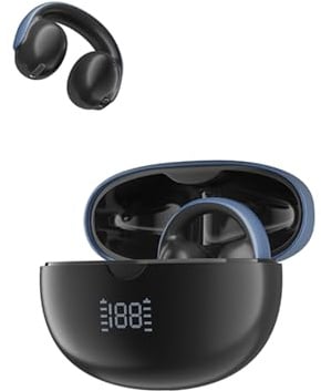 new net - Cuffie Auricolari Open-Ear compatibile con iPhone Air, 17, 16, 15, 14, 13, 12, 11, X, XS, Pro, Max, Plus, Bluetooth 5.4 Wireless, Driver 13mm Hi-Fi, 30h di Autonomia, Display LED, Microfono