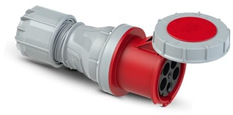 PCE 125A CEE-Kupplung 5-polig 400V IP67 - Power Twist Kraftstromkupplung | Wasserdicht IP67, robuste Schraubklemme, für 16-50 mm² Leitungen, IK10 stoßfest, 6h Industriestandard, gerade Steckrichtung