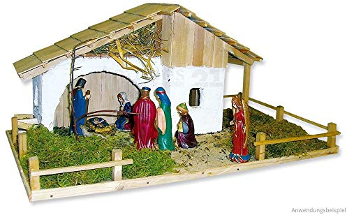 matches21 HOME & HOBBY Weihnachtskrippe DIY Holz Bastelset für Kinder ab 13 Jahren Kreativ-Bausatz