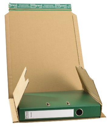 progressPACK Ordnerversandverpackung Premium PP O05.01 aus Wellpappe, DIN A4, 320 x 290 x bis 80 mm, 20-er Pack, braun