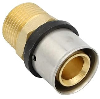 Pipetec Pressfitting Übergang 26x3 mm 3/4 Zoll Aussengewinde TH Kontur Verbundrohr, DVGW, TH-Profil