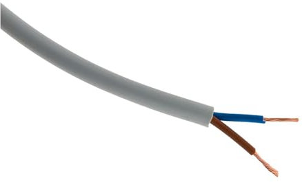 Zenitech - Cable De Alimentación Eléctrica H05VV-F 2x1mm² - Adecuado Para Aparatos Electrodomésticos - Resistente A La Abrasión Y A La Humedad - Gris - 10m