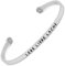 SIMPLE PLEDGE | Lebe Liebe Lache Armreif | Armband Damen mit Gravur in Silber, Gold, Roségold | Perfekt als Schmuck Geschenk | Schwarze Gravur