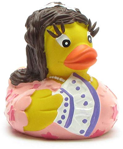 Duckshop I Sissi Quietscheentchen pink I Badeente - L: 8 cm