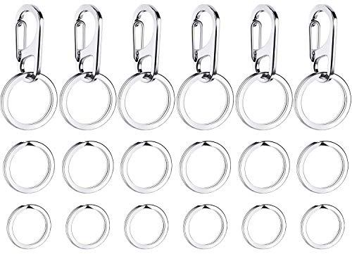 Anjing 6 Sets Dog Tag Clips Pet ID Tag Clip mit haltbaren Ringen für Katzen Hunde Halsbänder Geschirre