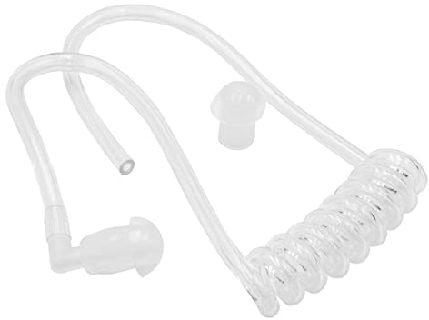 vhbw Security Schallschlauch Ohrhörer 2 x Ohrstöpsel, transparent kompatibel mit Headset, Funkgerät - unauffällig, dezent, guter Halt
