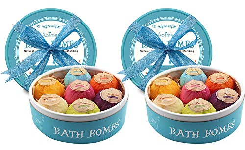 Aofmee Bath Bombs Gift Set, 14pcs Fizzies Spa Kit Perfect for Moisturizing Skin, Birthday Valentines Mothers Day Anniversary Christmas Best Gifts Ideas for Women, Mom, Girls, Her, Kids