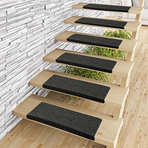 Pergamon Trend Nadelfilz Stufenmatte Bent Anthrazit (eckig) einzeln oder im 15er Set