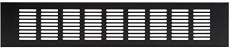 Griglia di ventilazione in alluminio marrone scuro, 60 x 500 mm