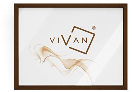 VIVAN Cadre, marron (bois noyer), format image 18 x 24 cm