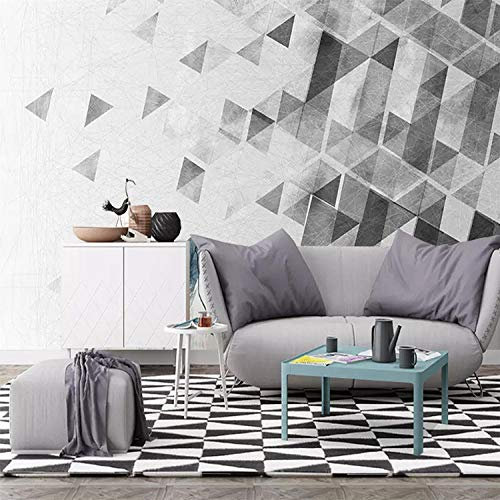 Papier peint, papier peint, fond d'écran, papier peint, treillis géométrique, chambre à coucher murale créative, revêtement mural papier peint 3d foot gris noir poster pierre photo salon-430cm×300cm
