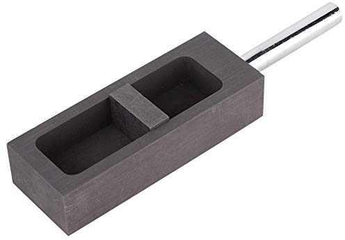 Graphitform, Graphitguss Reiner Graphit-Barren Schmelztiegel für Gold Silber Schmelzguss Raffination mit Hochwertigem Graphitmaterial, guter Wärmeleitfähigkeit(1 KG)